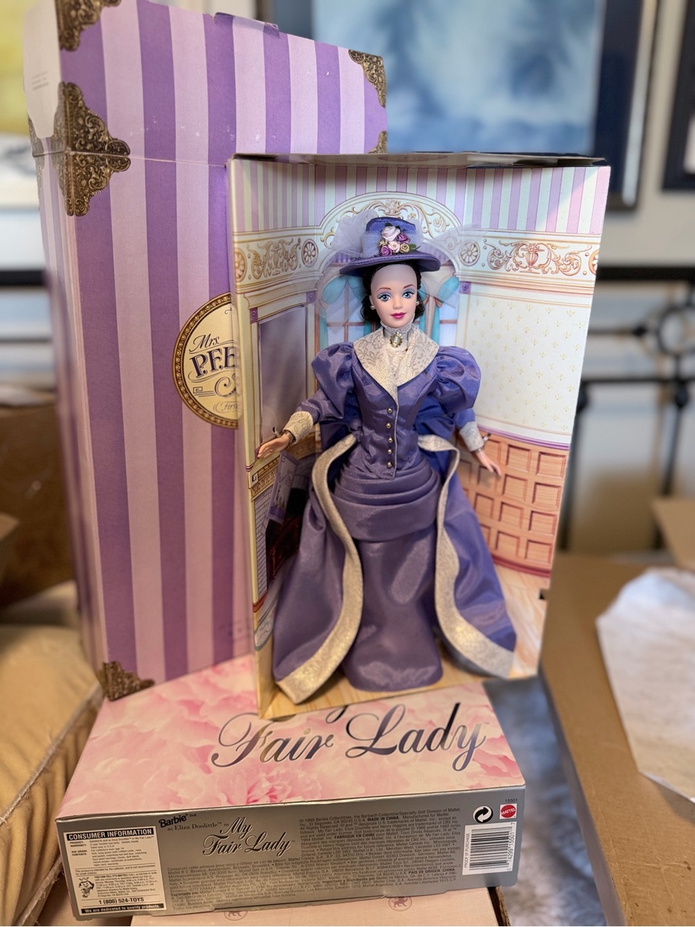 Barbie Fair Lady Purple Gown with Silver Trim